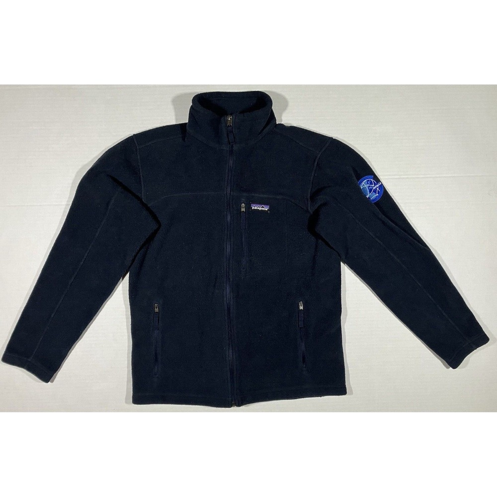 Patagonia Jacket Sweater Classic Synchilla NetOps Full Zip Fleece Blue Mens Sz S